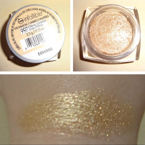 L’Oreal *USED* 24-Hr Infallible Eyeshadow Gold - Picture 2 of 5